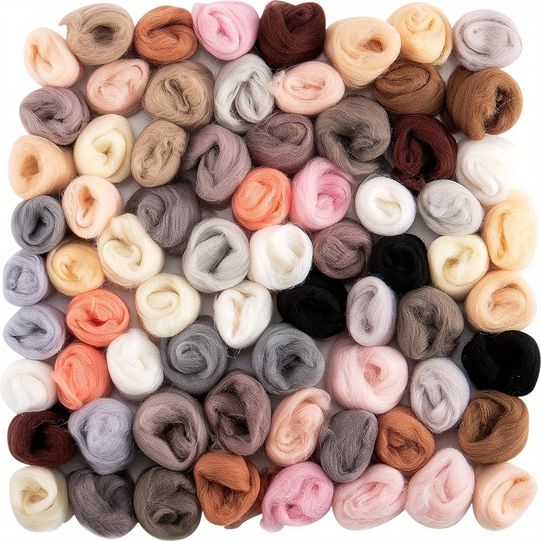 

72pcs Felting Fleece, 24 , Diy Fleece For Felting, Wet Felting, And , 3g/