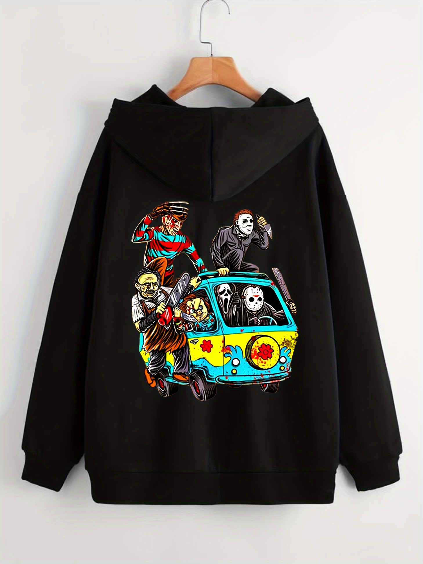 Plus Size Halloween Men's Hoodie 3d Printing Horror Men's Sweater  Comfortable And Warm Autumn And Winter Outdoor Clothing - Temu Australia