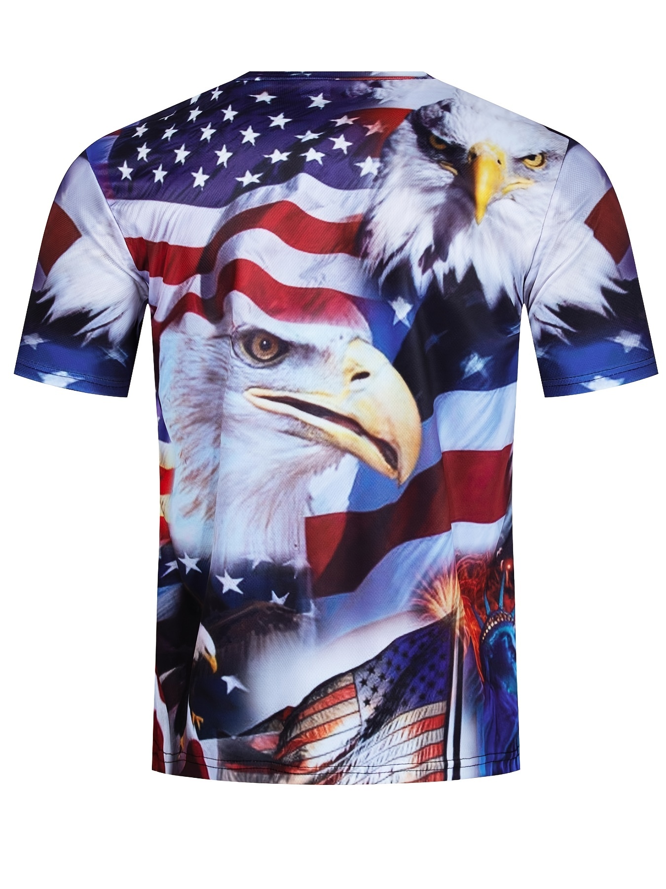 AMERICAN FLAG PICKUP TRUCK EAGLE EAGLES DOG USA T-SHIRT