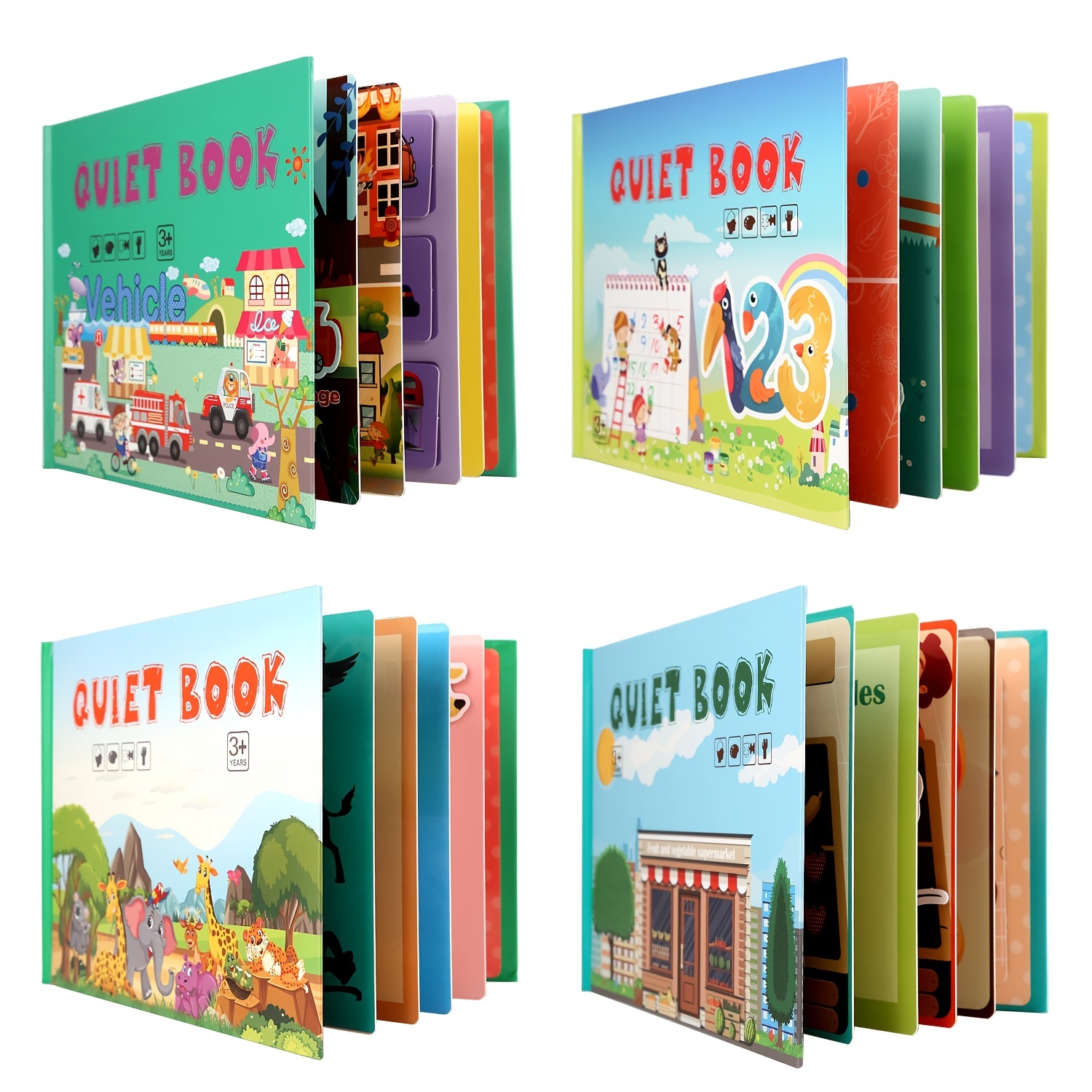 Libro Adesivi 1 Set Per Bambini 2-4 Anni (100+ Adesivi) Libro