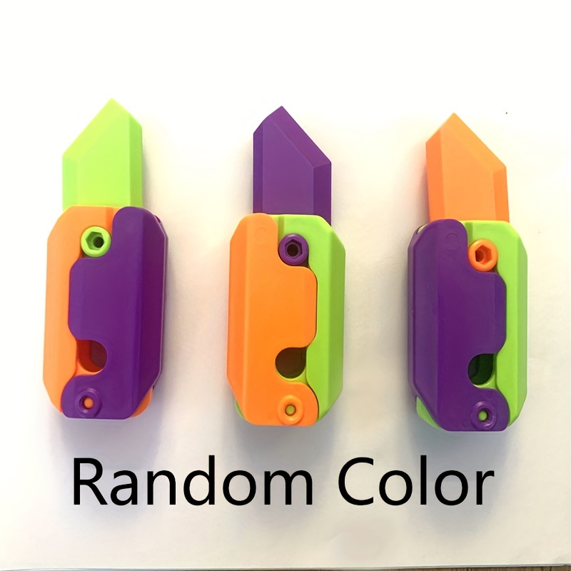 Radish Fidget Knife Toy, Radish Fidget Toys Knife, 3D Printing Fidget Knife  Toy, 2023 New Plastic Fidget Toys 3D Gravity Knife Radish Knife Gifts for