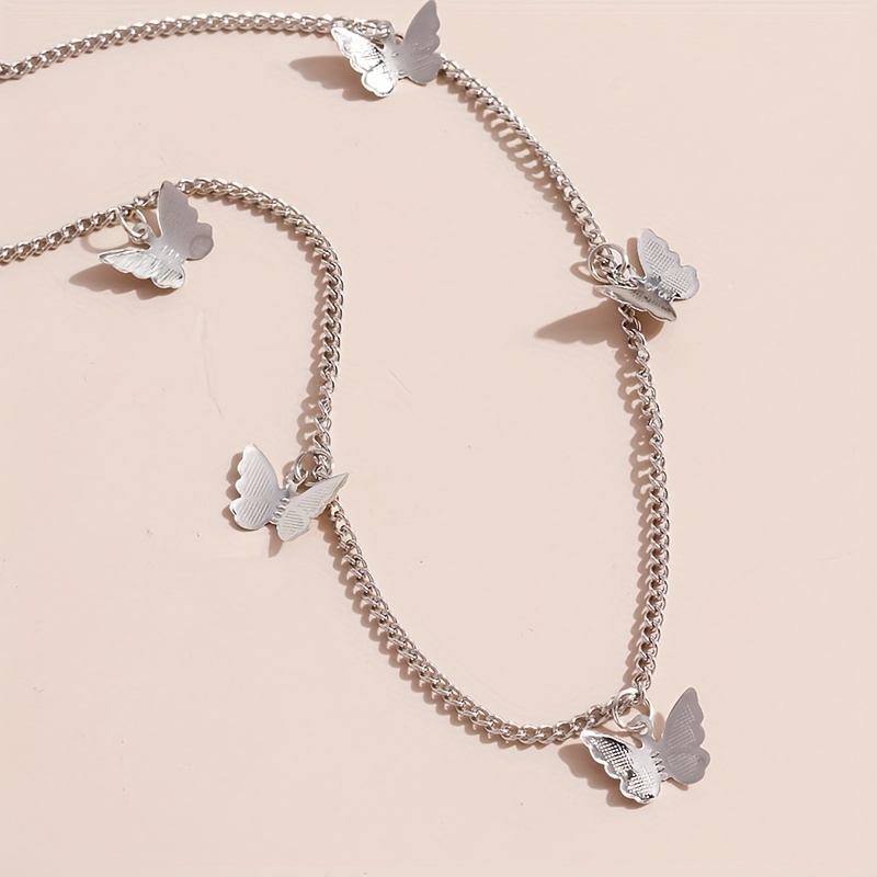 Butterfly Decor Waist Chain  Waist chain, Silver body jewellery
