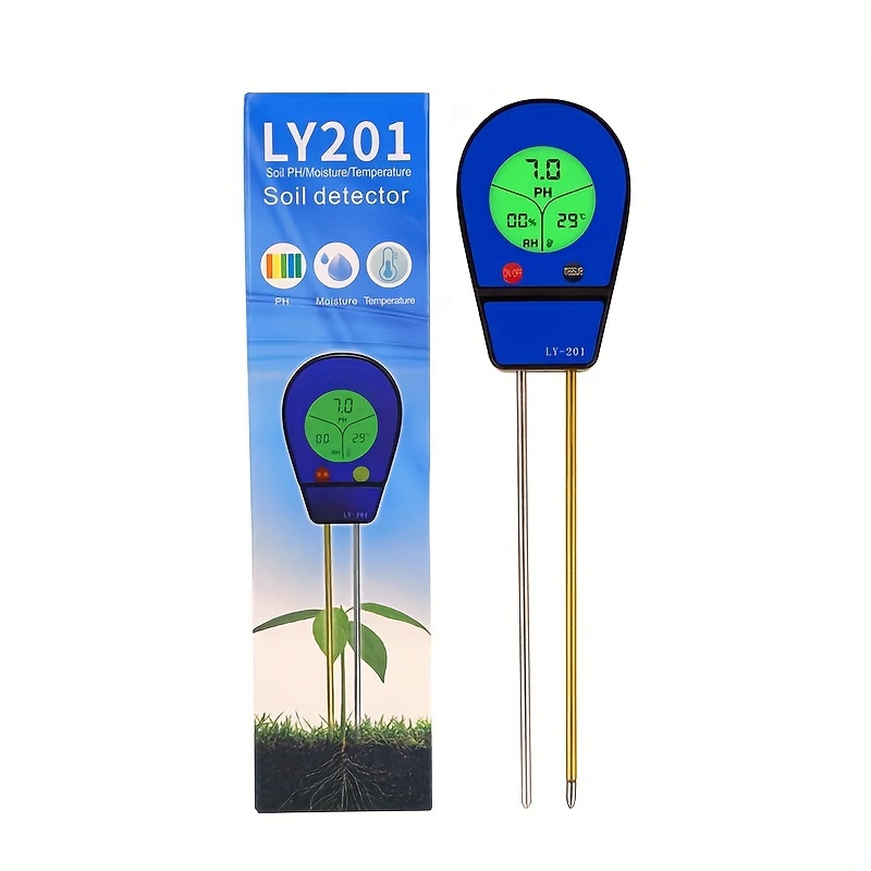 1pc CE FC LCD Display Soil Meter - Ph Moisture Light Temperature