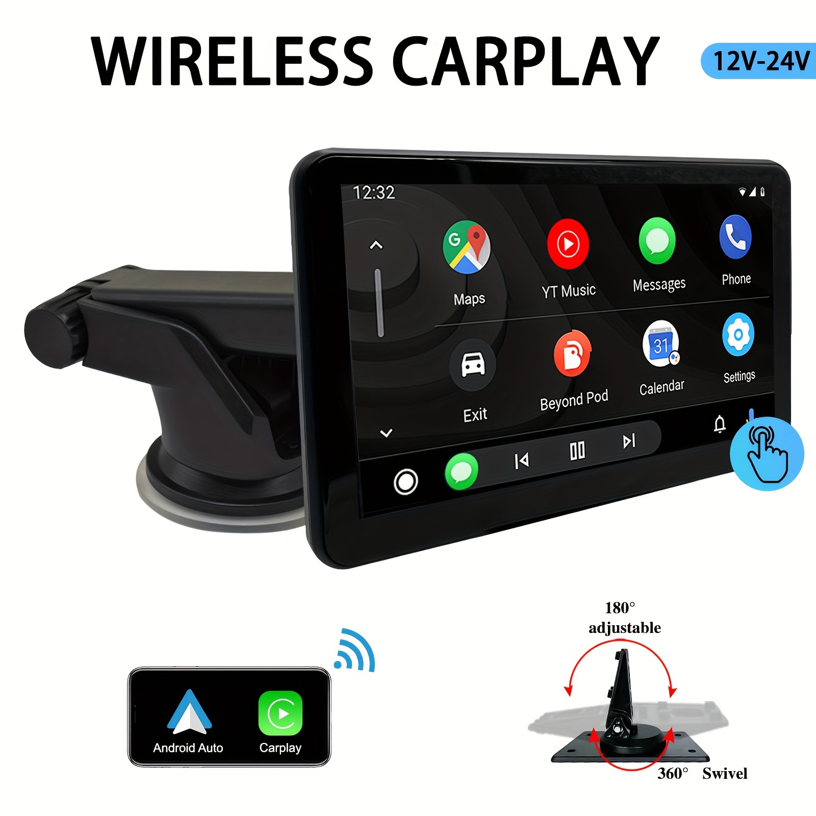 Portable Wireless Carplay Vehicle Backup Camera For Iphone - Temu Austria