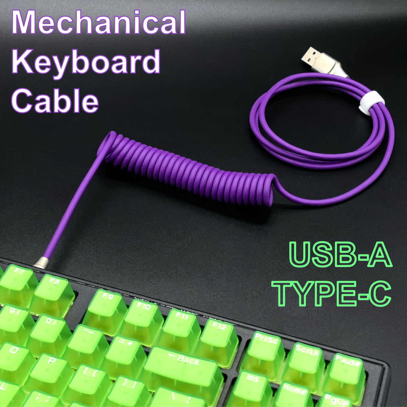Coiled Keyboard Cable for Mechanical Keyboards - USB-C - Glorious Gaming