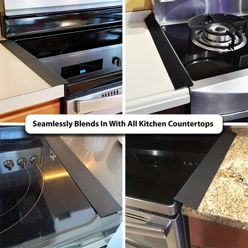 Silicone Stove Covers, Heat Resistant Oven Filler Seals Between Stovetop  And Counter, Counter Covers, Easy To Clean (, Black, White, Clear) - Temu  Mexico