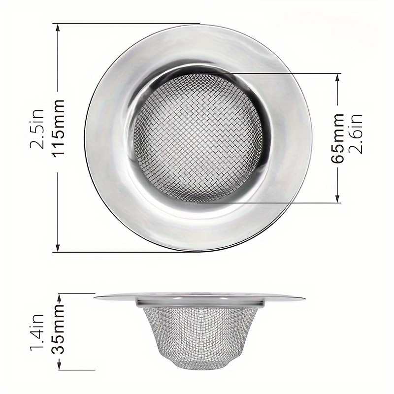 2 PCS Filtro Fregadero Cocina 78mm Colador Fregadero de Acero Inoxidable  Tapón de Desagüe