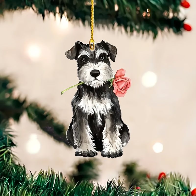 Llaveros Acrílico Diseño Perro Schnauzer Soporte Llaveros - Temu