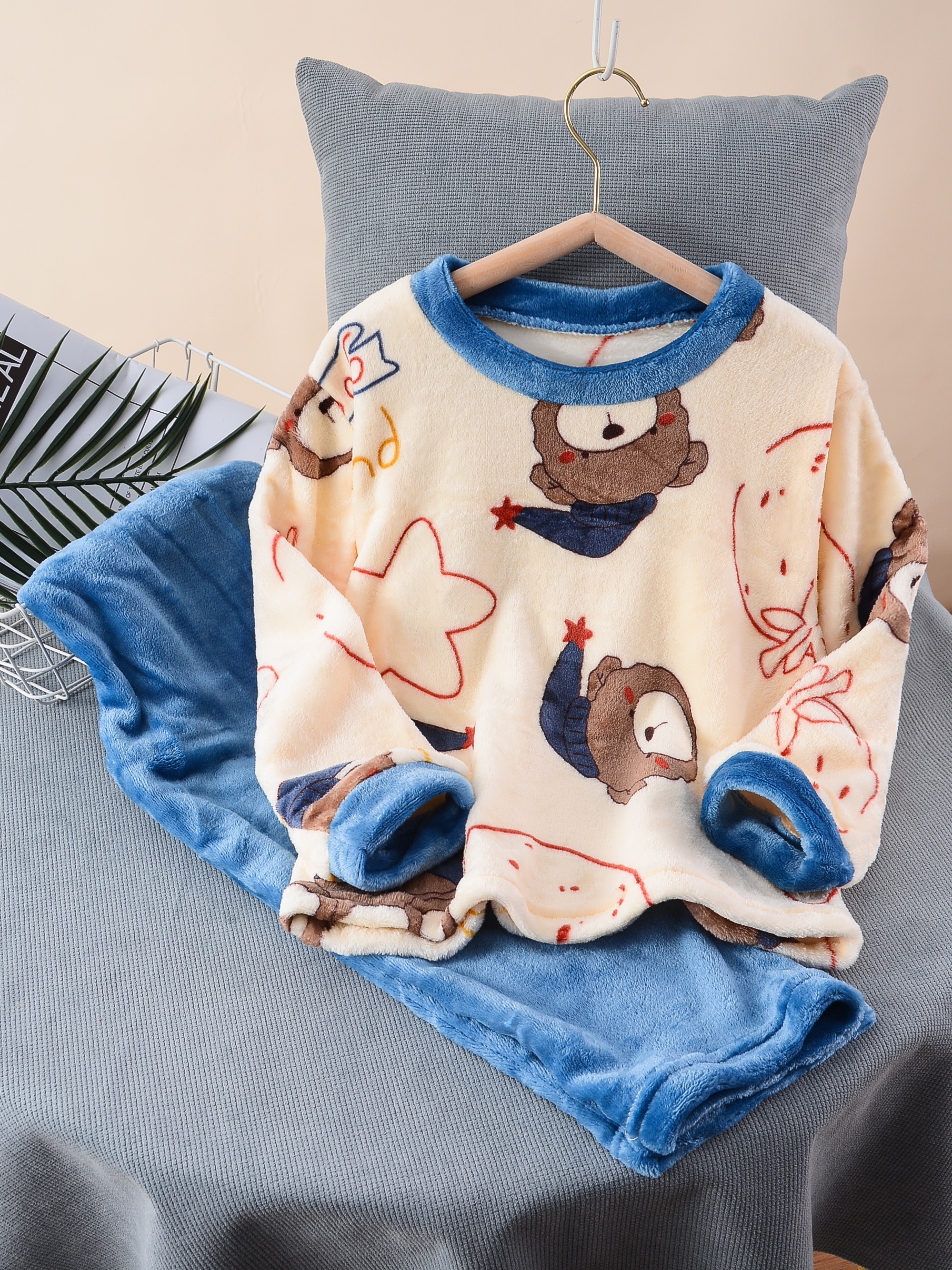 Infant Underwear Set Autumn Baby Bear Cartoon Pajamas Children's Two-Piece  Set