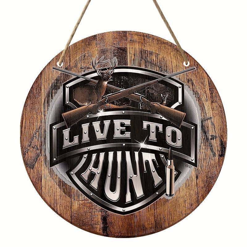 1pc, Half Fisherman Hunter Fishing Hunting Deer Fish Bar Wood Sign, Home  Bar, Bar, Garage, Hotel, Garden, Wooden Sign8X8inch, Room Decoration *