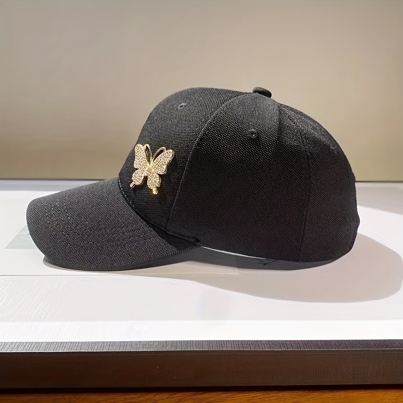 Butterfly Patch Baseball Cap Solid Casual Dad Hats Lightweight