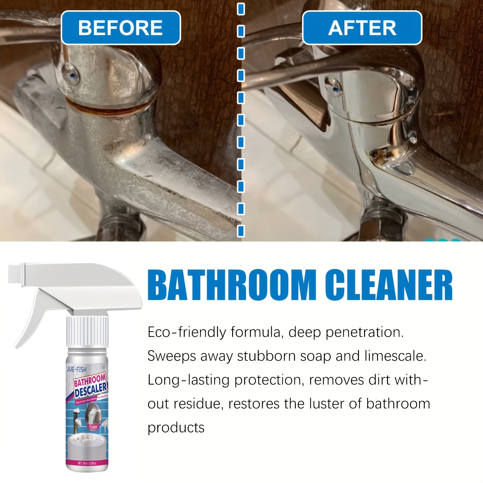 Bathroom Cleaner Spray Powerful Out Stains Remover Quickly Remove Mold  Descale Toilet Cleaning Accessories Multi-Purpose Cleaner