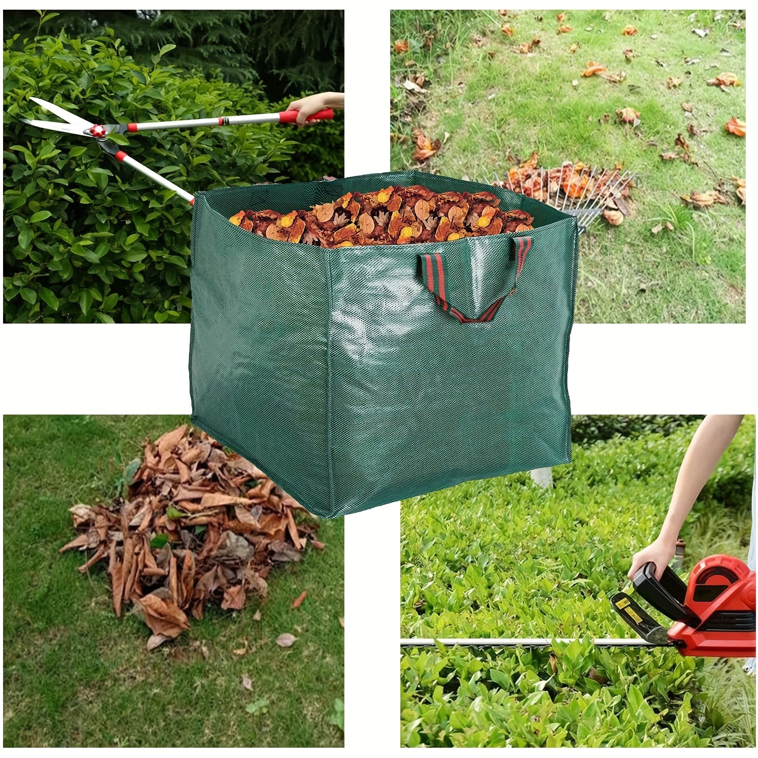 Yard Waste Container, 32 Gallon Reusable Large Gardening Trash Leaf Bags,  For In The Garden Recycling Leaves And In Lawn - Temu