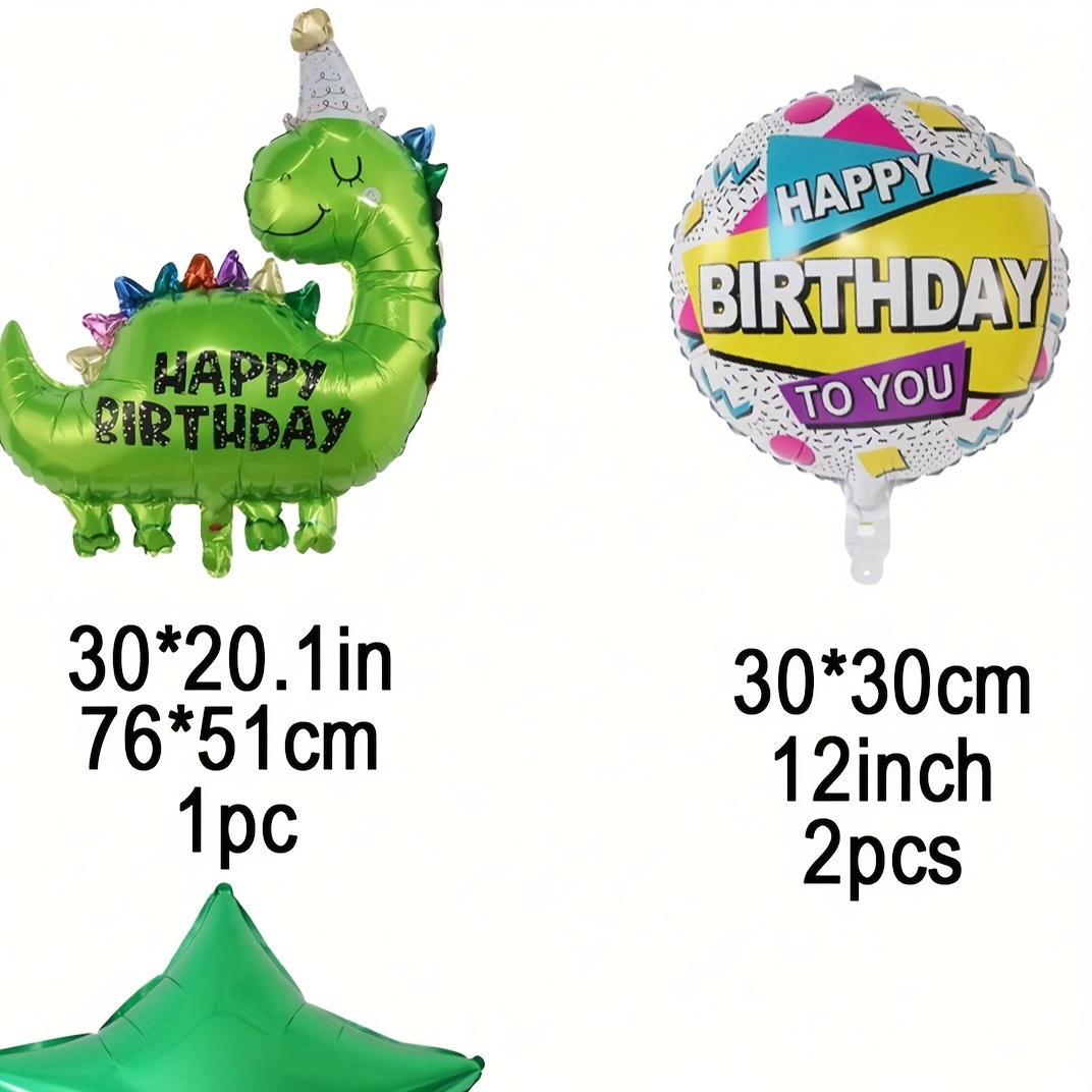 6 Pezzi, Set Di Palloncini Decorativi Dal Design Di Dinosauro, Palloncino A  Forma Di Stella Di Animali In PE Cartone Animato Per La Festa Di