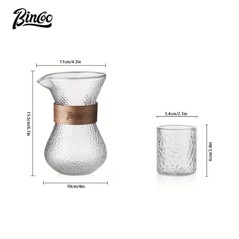 Pour Over Coffee Maker 14oz Paperless Glass Carafe with Stainless Steel  Filter Reusable Glass Coffee Pot Manual Coffee Dripper Brewer Hand Drip  with