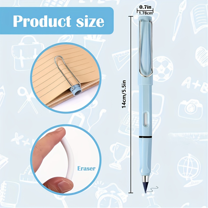 Permanent Colored Pencil Infinite Pencil With Eraser - Temu