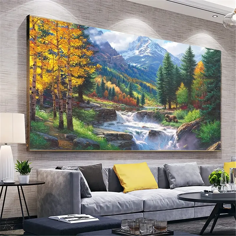 5D Large Diamond Painting Kits For Adults, New Diamond Painting Kits, 5D  Diamond Art High Mountains, Rivers,streams, ForestDiamond Painting Kits For  A
