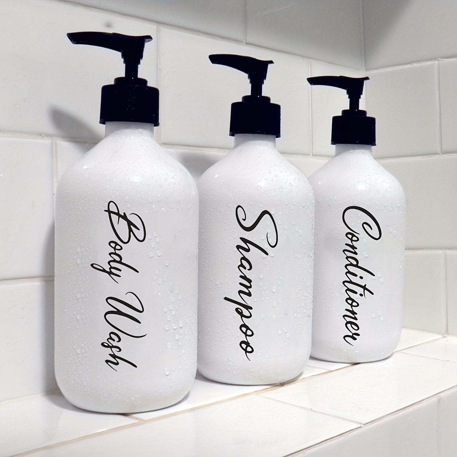 3 Pezzi Dispenser Shampoo Balsamo E Sapone Corpo Etichetta - Temu  Switzerland