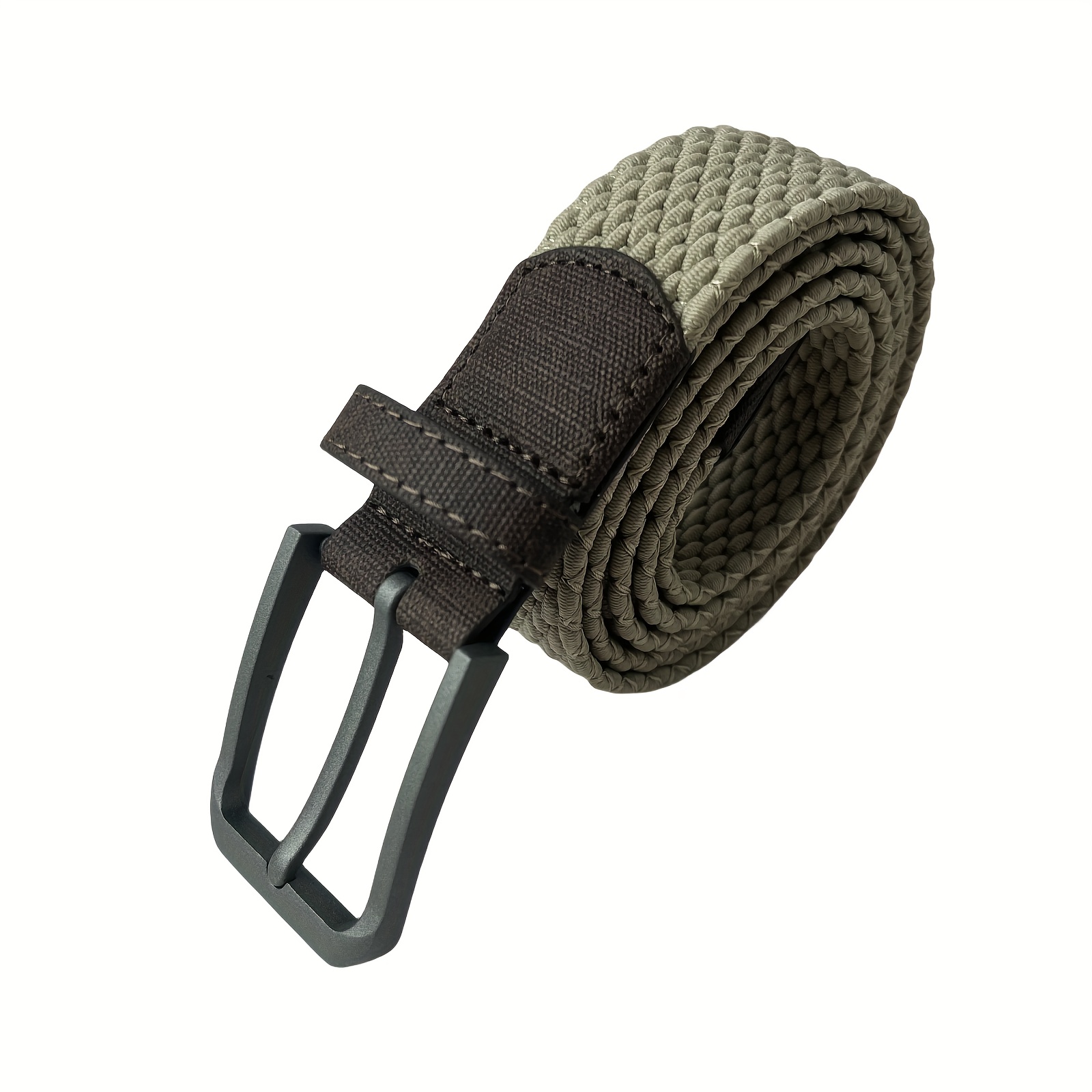 1 Pc Golf Braid Elastic Belt Mens Casual Canvas Belt For Jeans Pants, Check Out Today's Deals Now