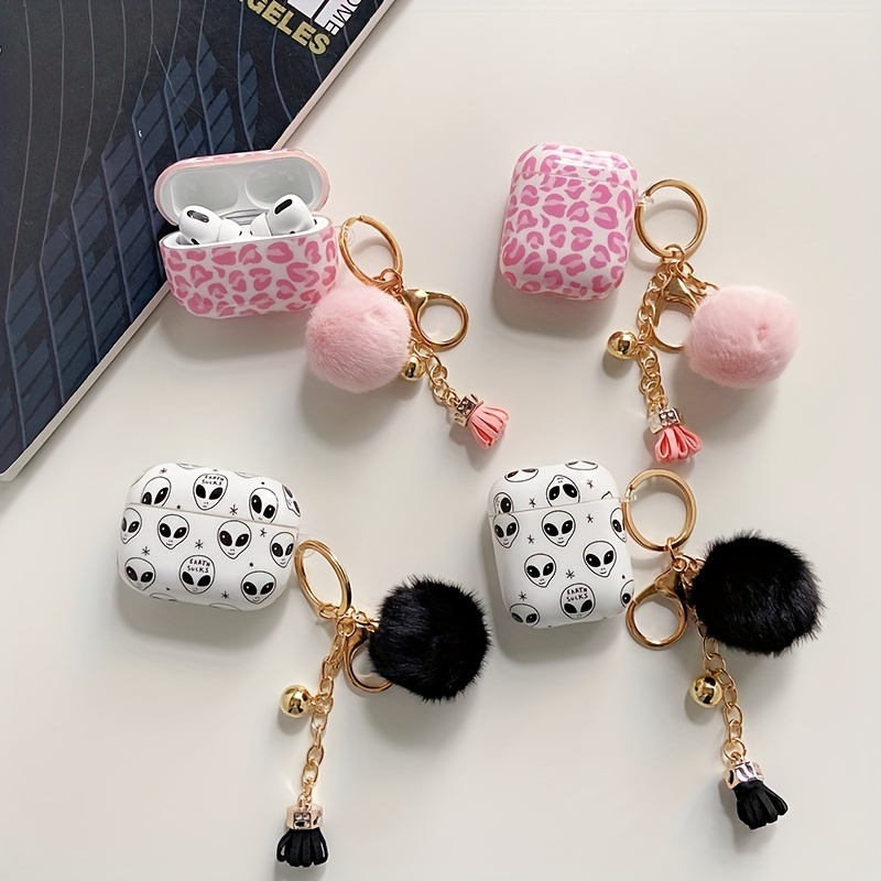 Clear butterfly Cute Cover for Airpods Pro 2nd Generation Case with Beaded  Keychain for Women For Airpods 1 2 3 Pro2 Soft Cover