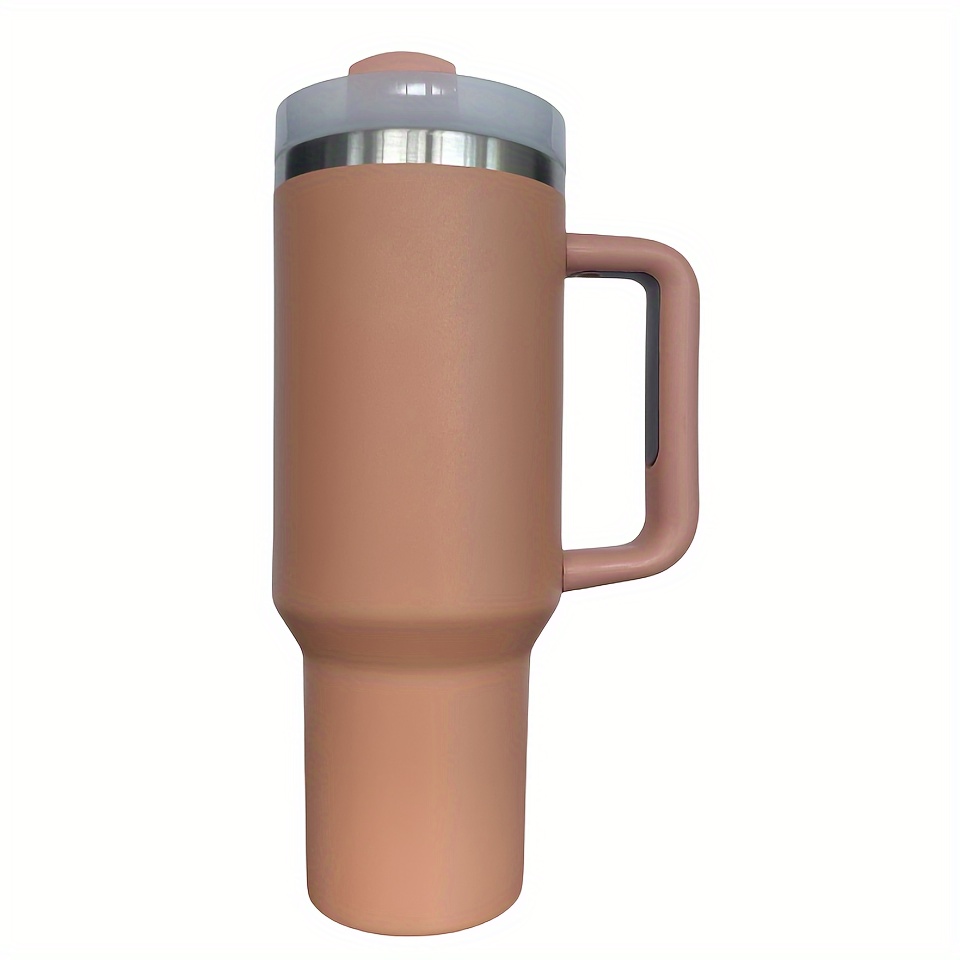 Tumbler With Handle, Insulated Big Mug With Straw And Lid