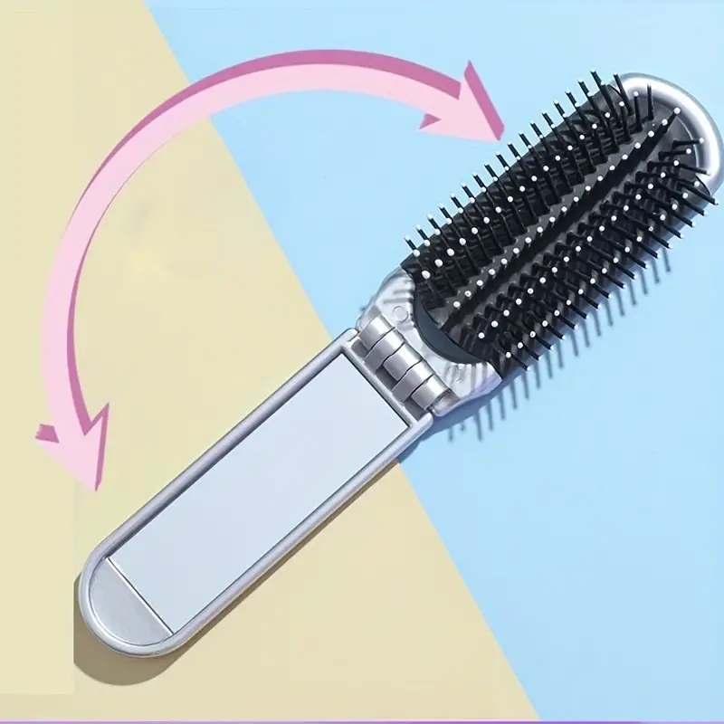 travel comb with mirror folding pocket comb mini comb with makeup mirror for daily use during travel baby caring 2