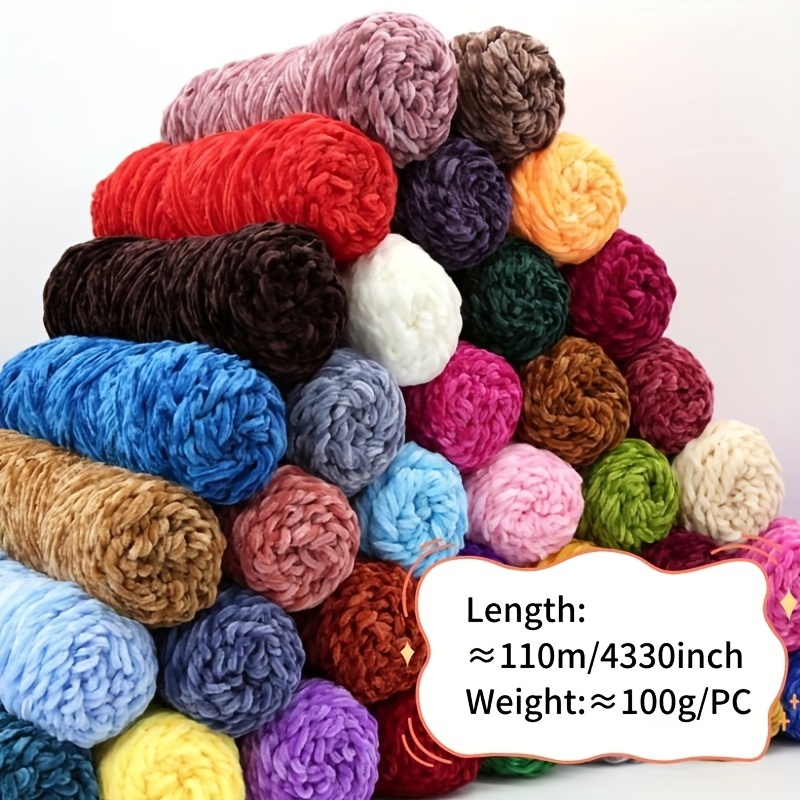 iDIY Chunky Yarn 3 Pack (24 Yards Each Skein) - Maroon - Fluffy Chenille  Yarn Perfect for Soft Throw and Baby Blankets, Arm Knitting, Crocheting and