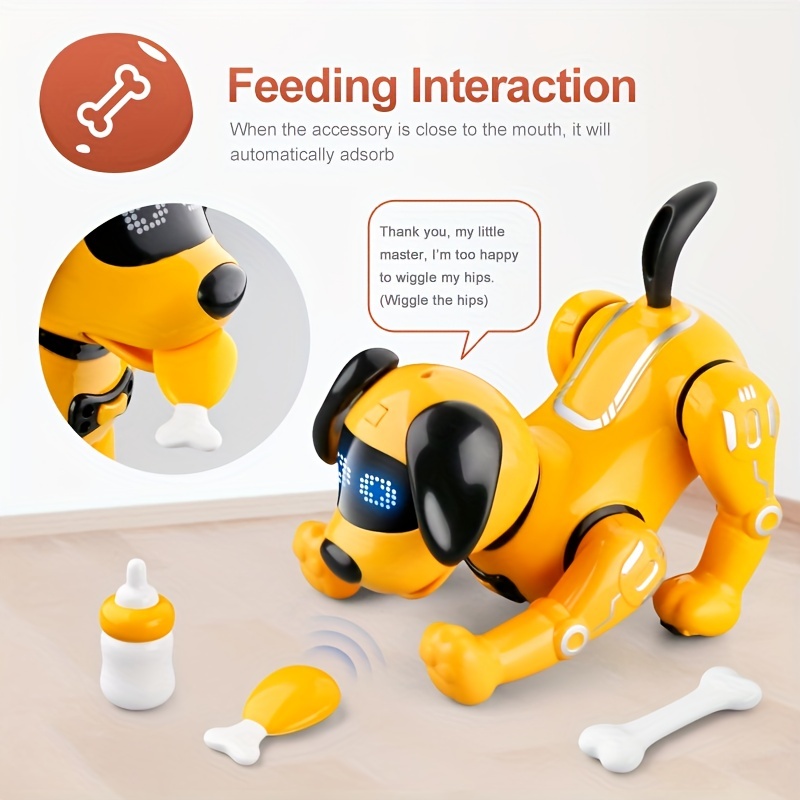 Intelligent Remote Control Machine Dog Early Education Children's Toys  Parent-child Interactive Programmable Inverted Demo Simulation Dog - Temu