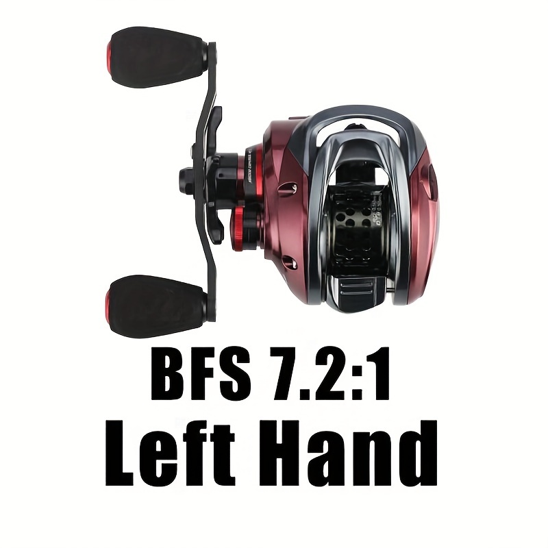1pc * RED Fox BFS Baitcaster Reel, 5.7oz/162g Low Profile Baitcasting Reel,  Super Smooth With Micro Centrifugal Brake System, 13LBs/6kg Carbon