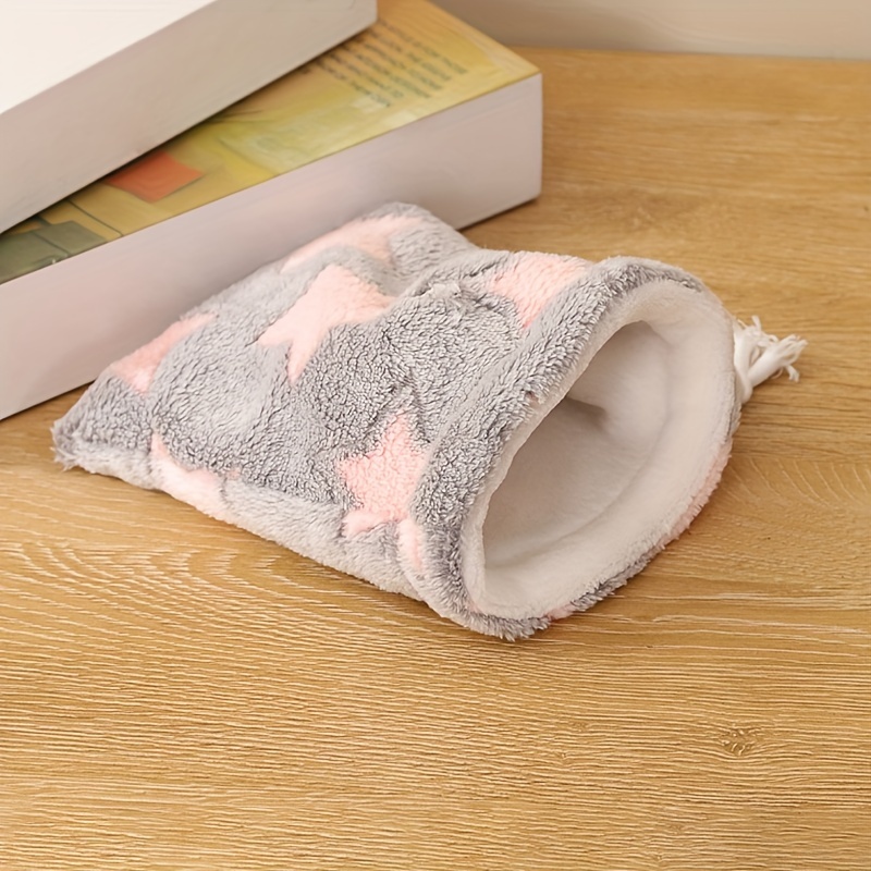 TEMU 1pc Bolsa de para Mascotas Pequeñas, Bolsa Arnés para Hámster, Bolsa de Dormir para Hámster, Suministros Cálidos de Invierno para Hámsters,