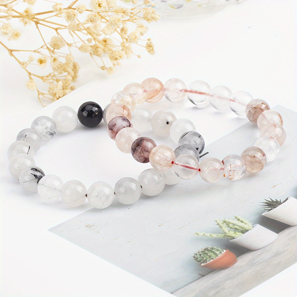 Natural Gemstone Beads Bracelet, 6mm, 8mm, 10mm Crystal Beads Bracelet,  Energy Crystal Bracelet, Handmade Bracelet -  Canada
