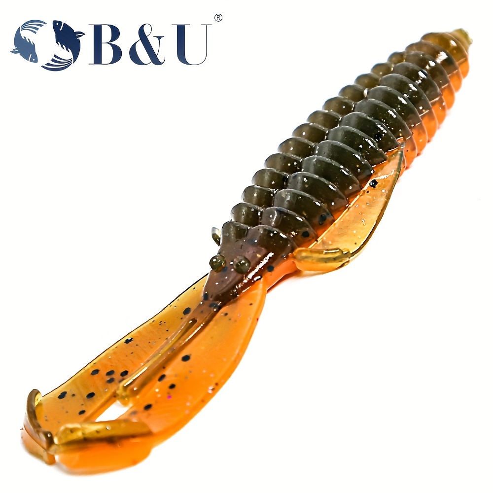 B u Fishing Soft Lure Silicone Swimbait Shrimp shaped Bait - Temu