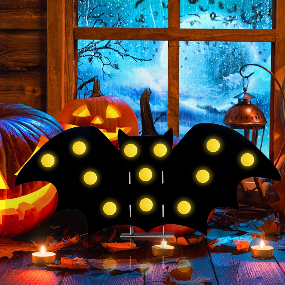 1pc Halloween Large Luminous Bat Shaped Night Light Party ...
