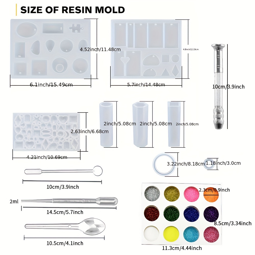V12 Molde Resina – Kit de molde para Resina (Pendientes, colgante y  pulseras) – Silika Moldes e Insumos
