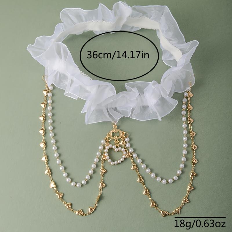 1PC Eleganter Spitzenbeinring Exquisiter Perlenanhänger Elastischer Riemen  Oberschenkelkette Hochzeitskleid Rockzubehör - Temu Germany