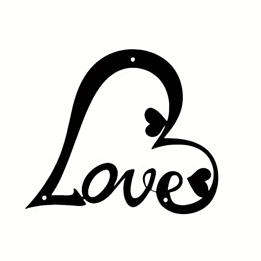 Love Wall Decor Love Heart Wall Decor Black Love Word Art - Temu Austria