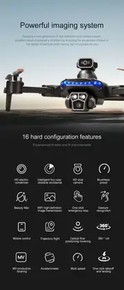 rg600 pro electronically controlled dual camera high definition aerial photography folding drone optical flow positioning intelligent obstacle avoidance face and gesture photo recognition details 3