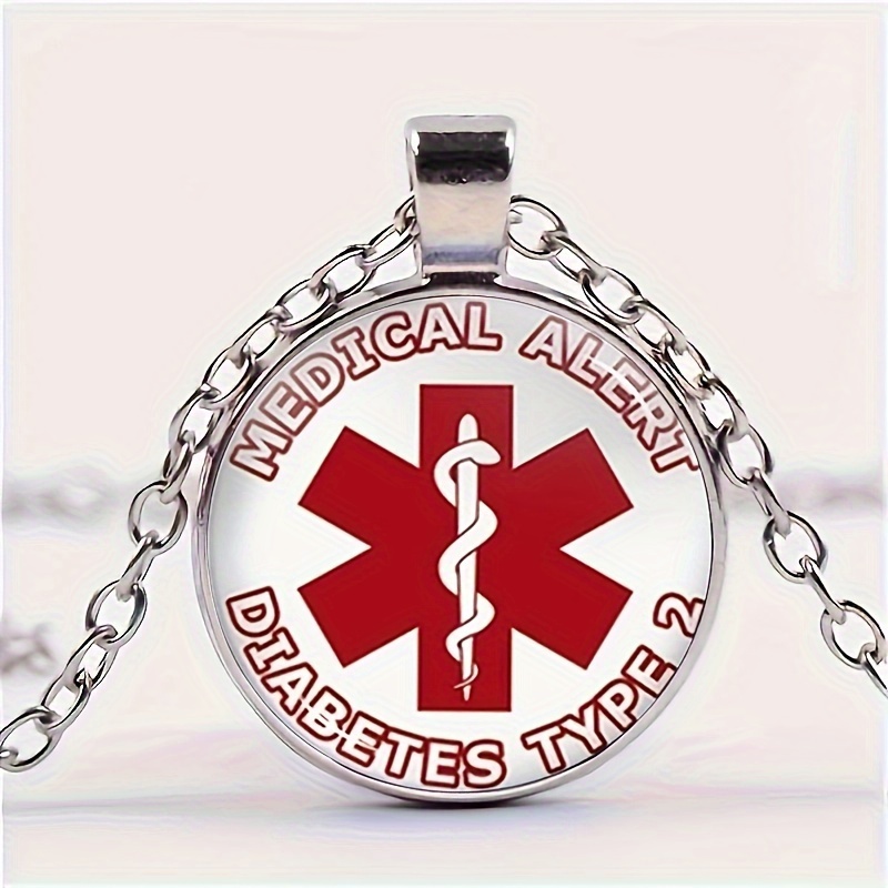 1pc Alerta Médica Tipo 2 Diabético Collar Premium Tipo - Temu