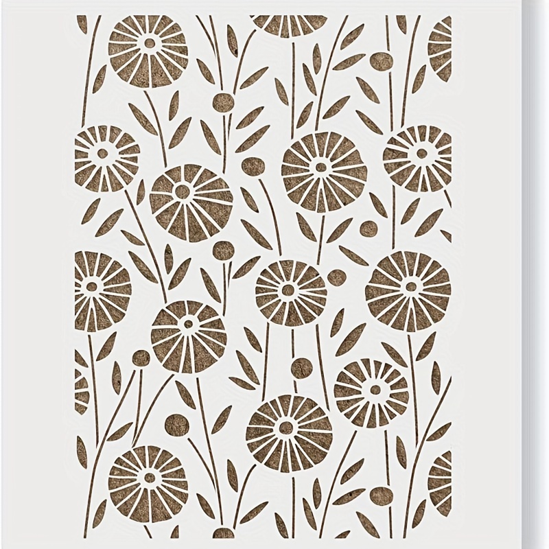 Garden Pattern Wall Stencil Reusable Drawing Templates For - Temu
