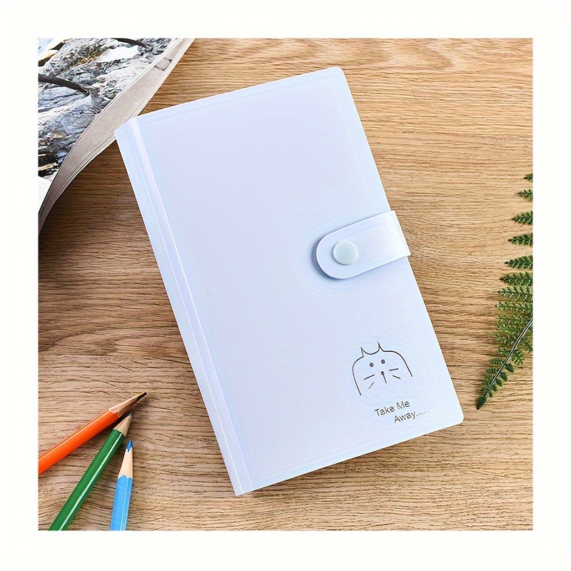 Pastel-colored Holders - 120/240 Slot Capacity, Pp Material, With Cute Bunny & Designs - Ideal For Business Cards, Movie Tickets, Polaroids & Anime Collectibles