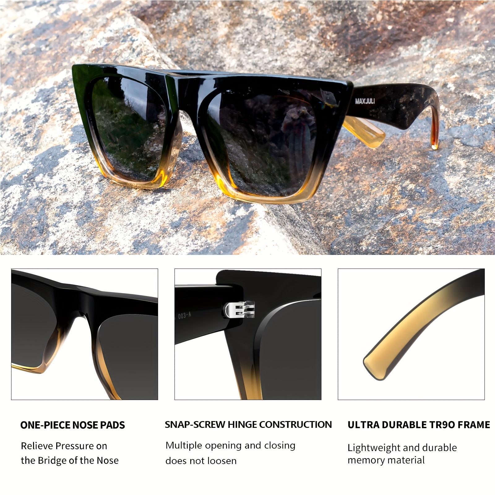 Maxjuli Square Oversized Polarized Sunglasses For Xl Big Heads Men Retro  Vintage Sunglasses Uv Protection Fishing Eyewear Mj8023 - Fishing Sunglasses  - AliExpress