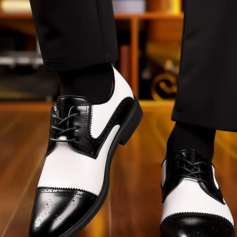 black and white dress shoes for men
