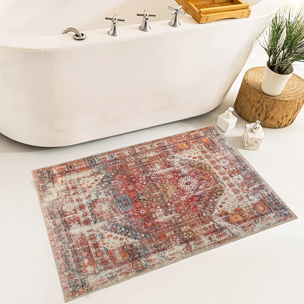 Boho Traditional Medallion Area Rug Faux Wool Persian - Temu