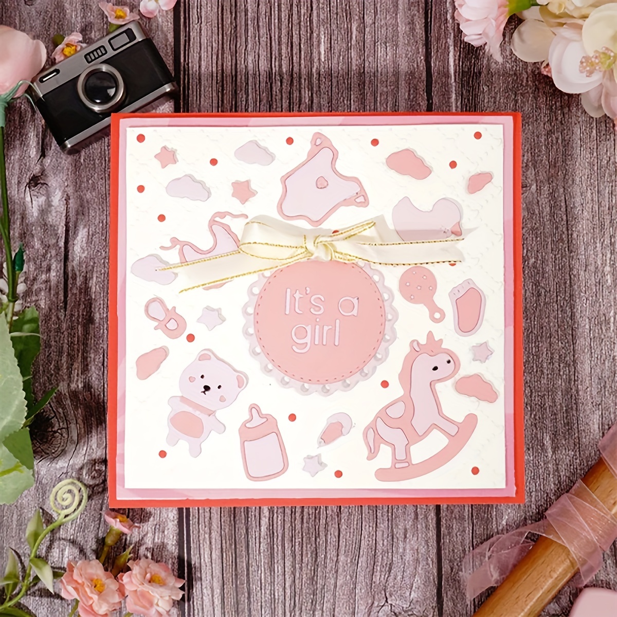 Gift Card Background Template Metal Cutting Die Diy - Temu