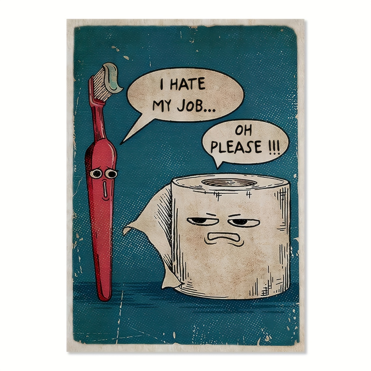I Hate My Boss Funny Toothbrush And Toilet Paper Diamond Painting