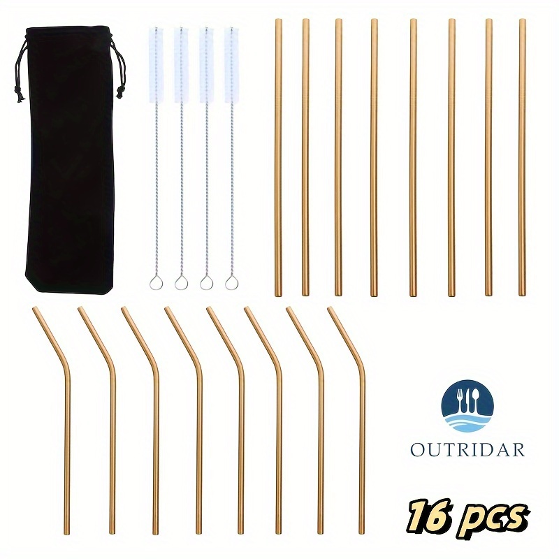  CUTTIEPET Anti Wrinkle Straw 4 Pcs, Stainless Flute Anti  Wrinkle Straw, Wrinkle Free Lip Straw for Wrinkles Reusable Metal Drinking  Straw Come with 2 Straw Brush（Rose gold） : Home & Kitchen