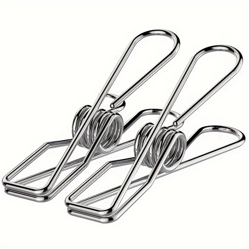 Stainless Steel Long Tail Clip With Hooks for Hanging Clothes Towel Gloves Sock