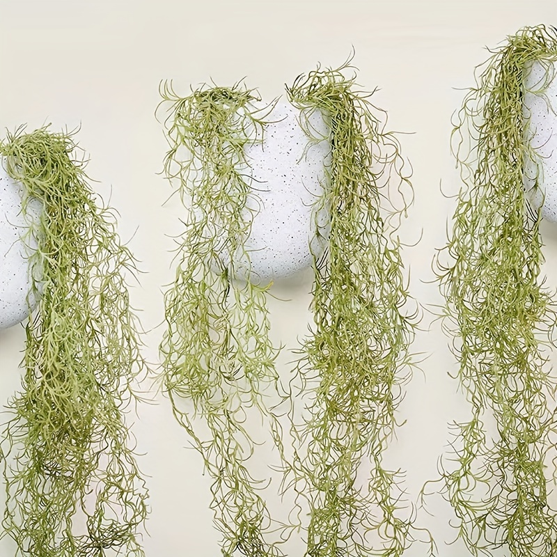FLOERVE 3 Pack Fake Spanish Moss for Potted Plants, Artificial Hanging Moss  Garland, Faux Greenery Moss Plants for Crafts Planters Outdoor Indoor