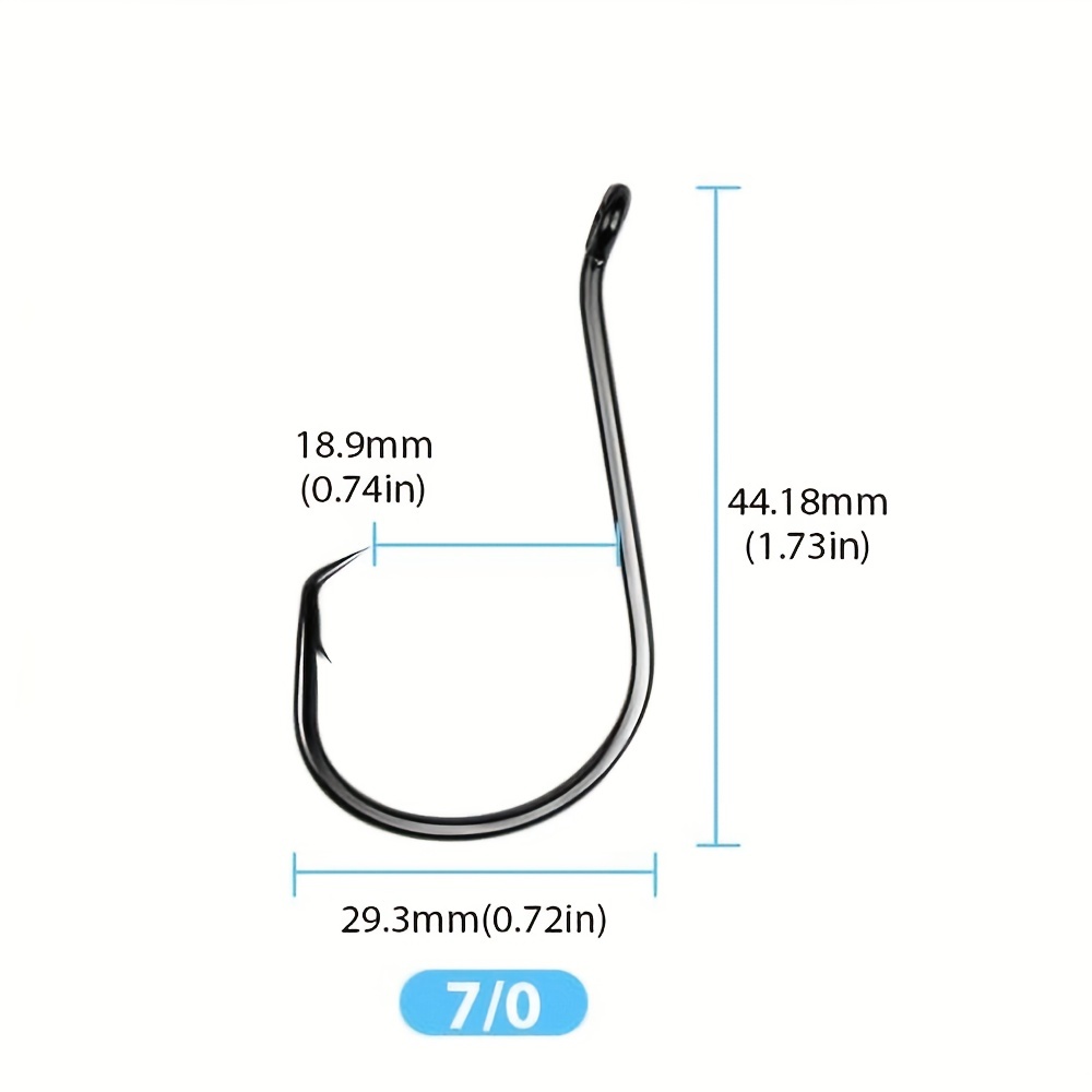6pcs Heavy Duty Circle Hook Rigs with Saltwater Steel Leader Wire for Bass  and Catfish Fishing - 7/0 Circle Hook Lure Rig