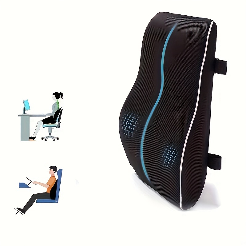 Chair Back Support Massage Cushion Mesh Relief Lumbar Brace - Temu